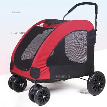 Cochecito plegable nórdico creativo para mascotas. Ligero y fácil de usar.