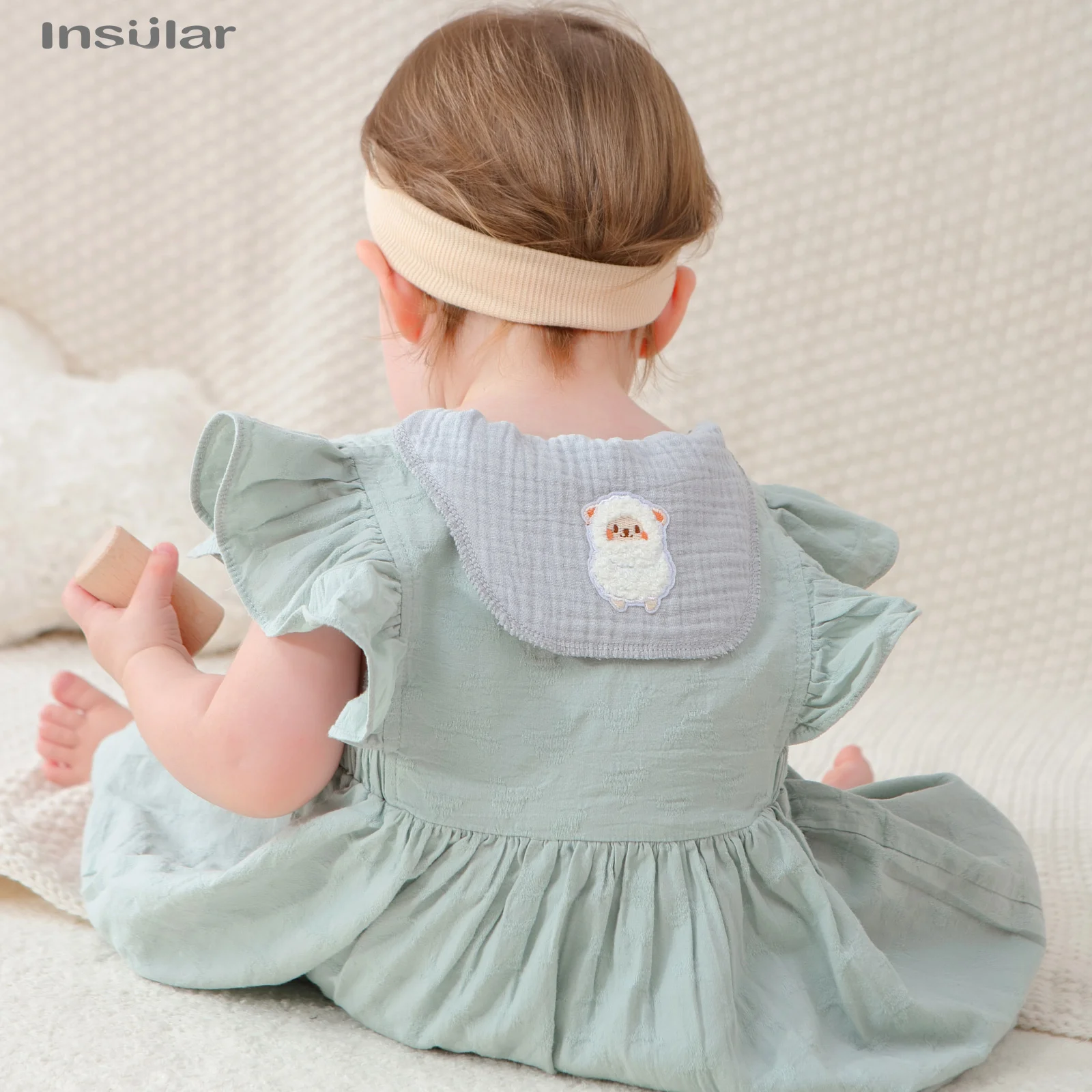 4 Layers Muslin Baby Sweat Towel Gauze Wipe Sweat Back Cotton Baby Stuff Kids Security Perspiration Absorption Infant Wash Cloth
