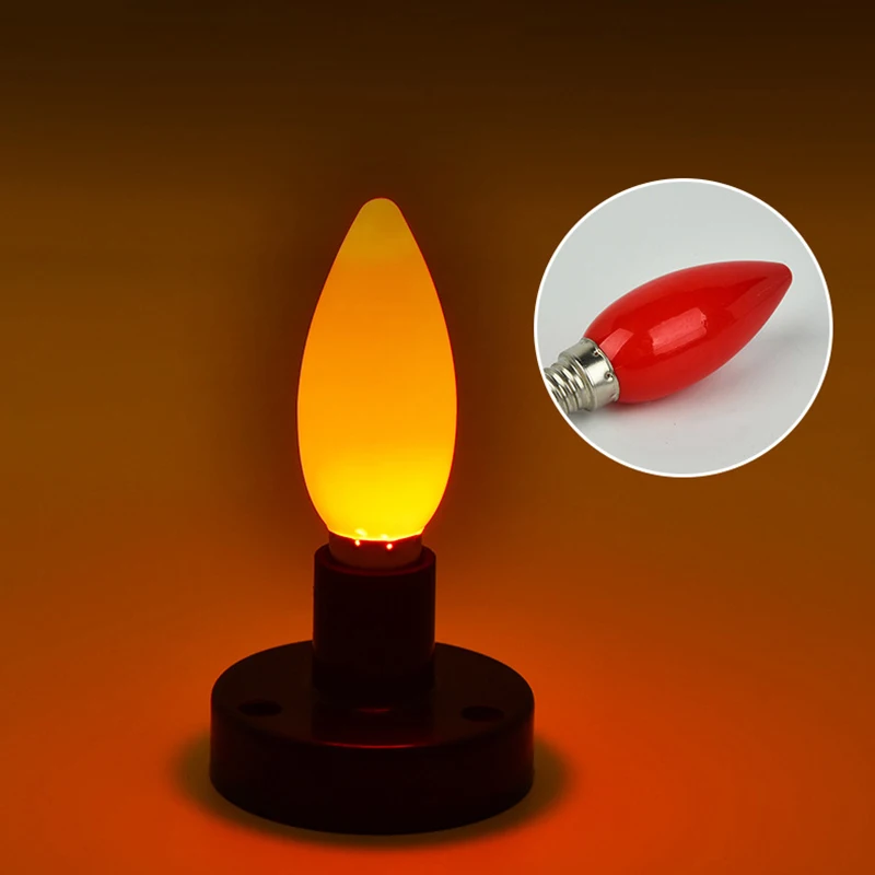 

LED Altar Bulb E12/E14 Red Candle Buddha Lamp Temple Decorative Lamp Buddha Bead Decorative Lamp LED Candle Bulb Home Decor New