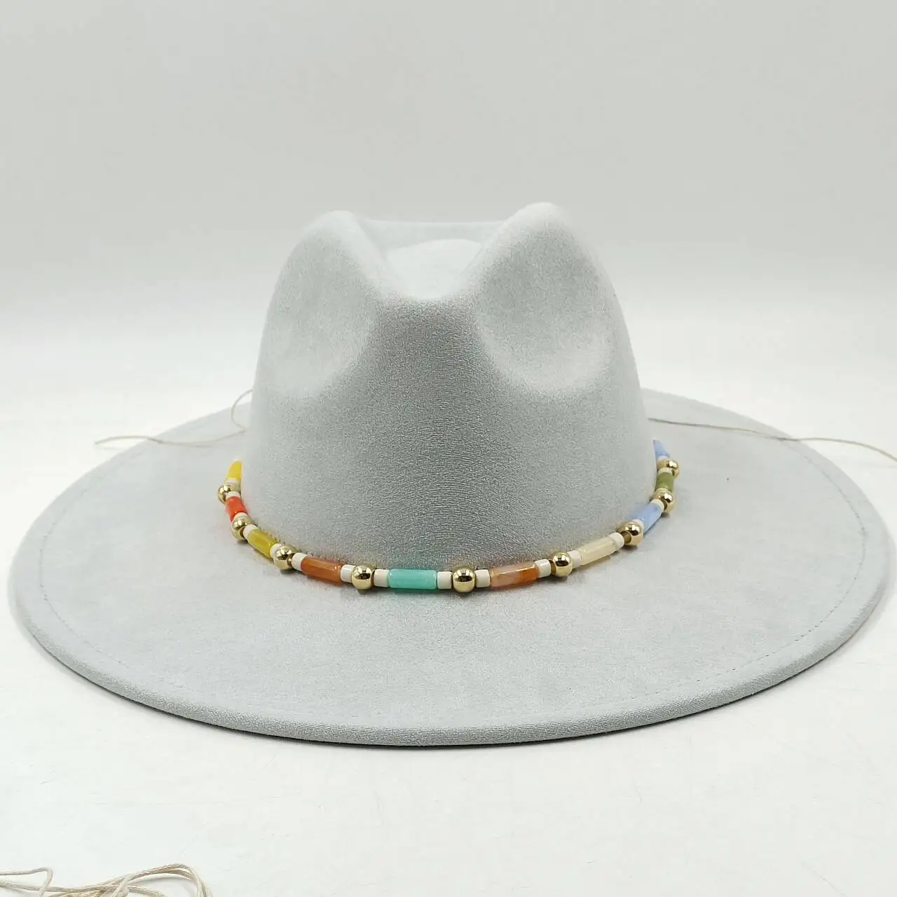 2024 Hat Band Accessories Handmade Beaded Chain Straw Hat