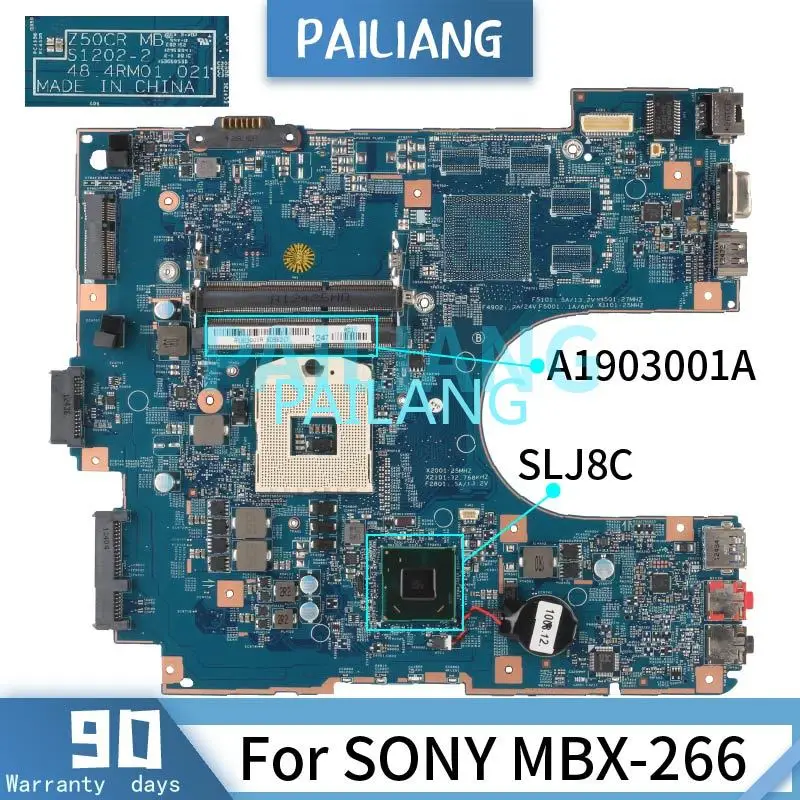 Материнская плата PAILIANG для ноутбука SONY MBX-266 SLJ8C A1903001A S1202-2 HM77 DDR3