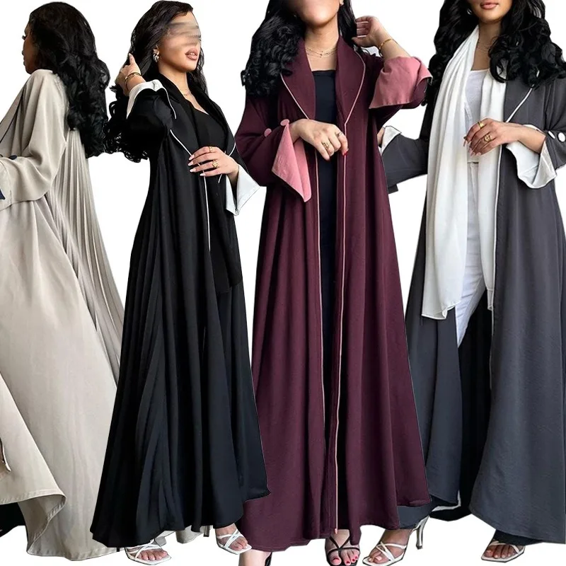 abaya-cardigan-long-dress-women's-clothing-dress-autumn-and-winter-elegant-robe-muslim-dress-women-dubai-abaya