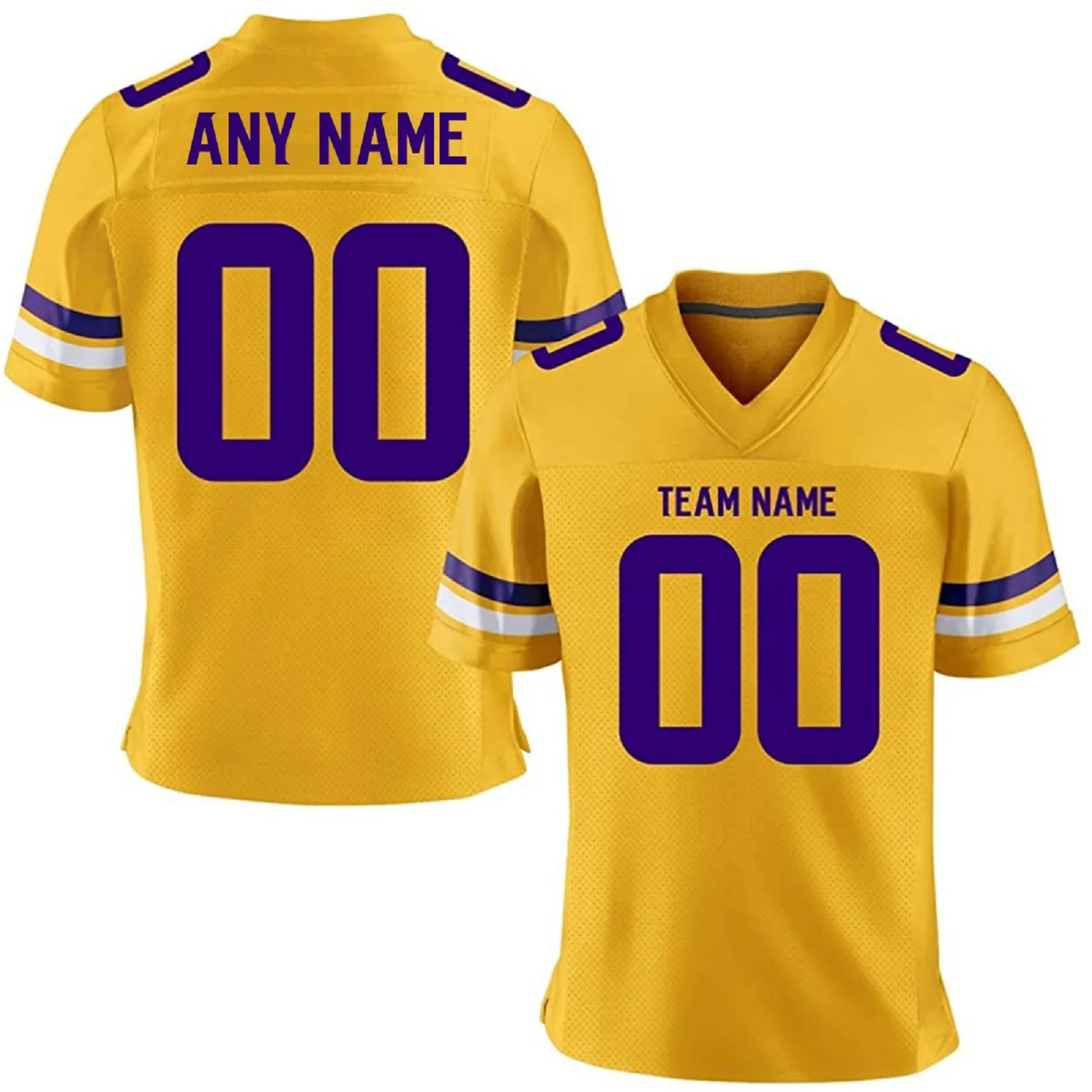 thumbnail image 1 of Camiseta de fútbol americano personalizada de Minnesota Vikings para hombres, mujeres y jóvenes, nombre del equipo impreso personalizado, número, regalo para fanáticos transpirable, 1 of 5