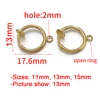 10pcs Retractable Clip on Ear Clip Hoop Non Piercing Silver Color Copper Round Earring Clips for Earrings Jewelry Making DIY 3