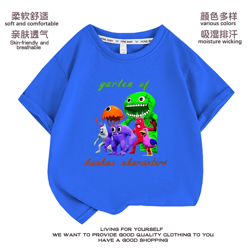 

2-16Y Kids Game Garden of Banban T Shirt Baby Boys Summer Cotton Clothes Toddler Girls Casual Tops Children Short Sleeve TShirts