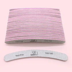 Vibrant Nail File Set - 5 - Piece Professional Manicure Buffer and Cuticle Remover Collection (25pcs Gery WX100 - 180)