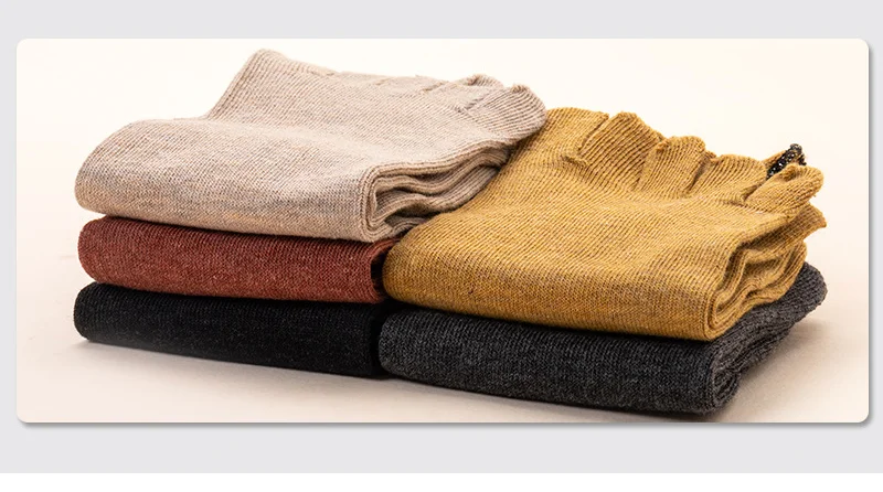 1/3/5 Paar Damen-Socken aus einfarbiger Baumwolle mit fünf Fingern, Lockenrand, mittlere Wade, geteilte Zehensocken, Harajuku, Ins-Stil, EU 35–42 US 4–9 – Detail 10