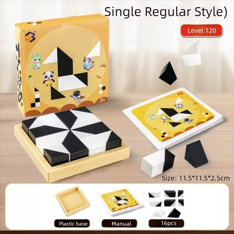 Puzzle Ukryte Klocki 120/180 Elementów, Materiał ABS, Rozwijający Logikę i Umiejętności Przestrzennie, Odpowiednie dla Dzieci w Wieku 6 Lat