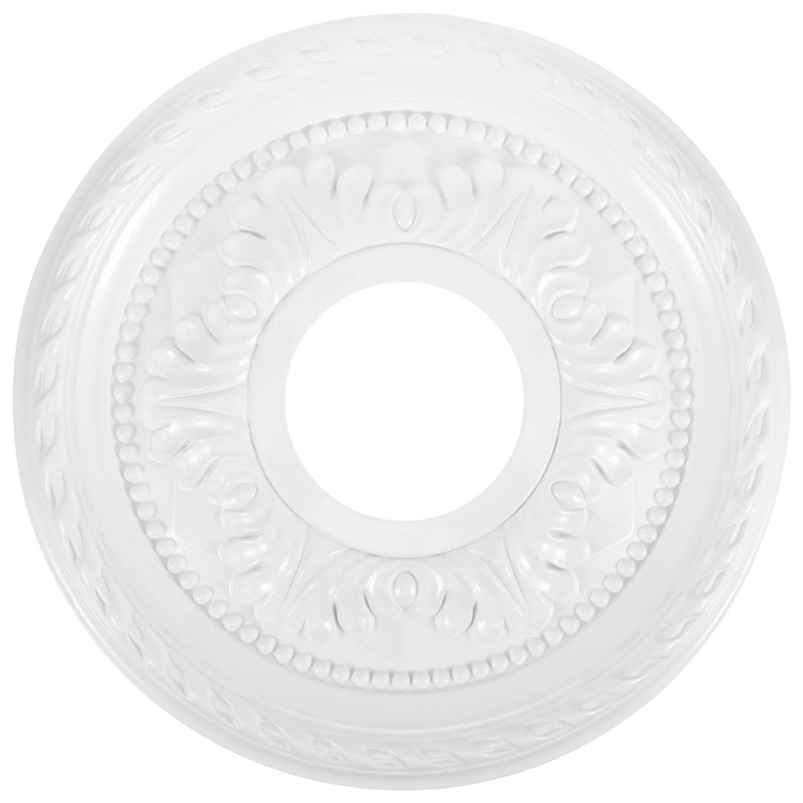 

PU Suspended Ceiling Chandelier Base Decorative Round Lamp Panel Building Materials (small White) 1pcs