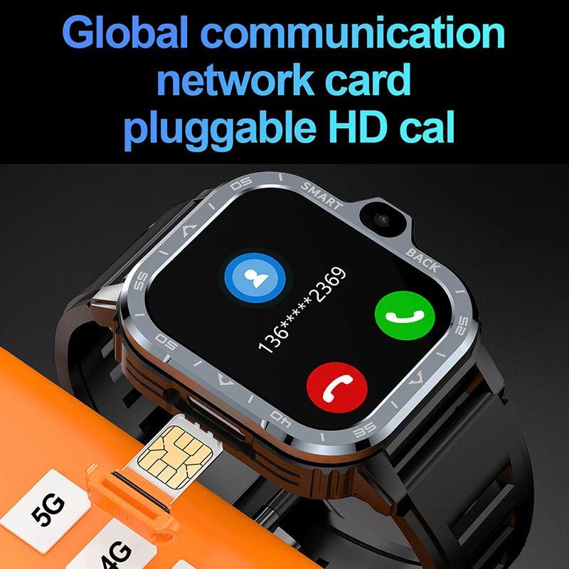 Wen 여성용 방수 스마트 워치, 4G 네트 스마트 워치, HD 카메라 2 대, SIM 카드, 64GB ROM, NFC, GPS, 와이파이 통화, 구글 플레이 스토어 스마트 워치
