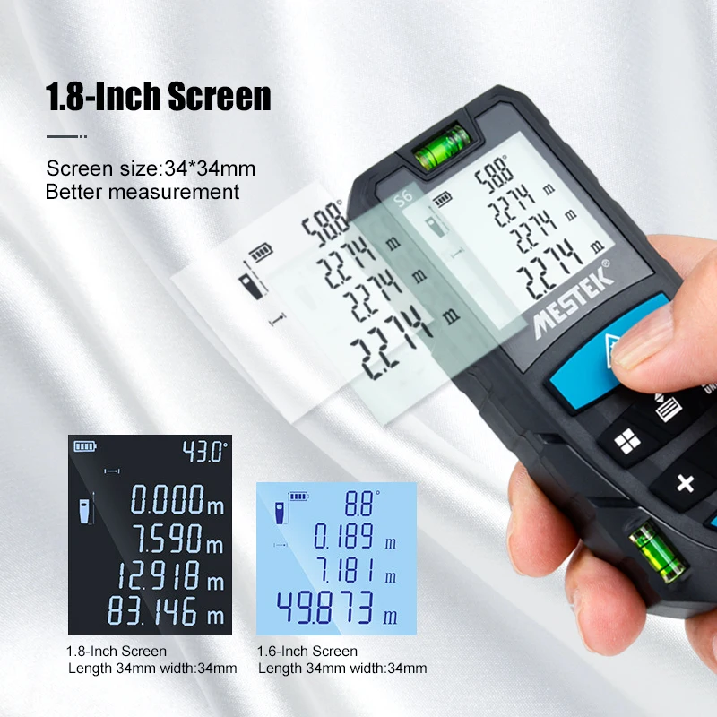 MESTEK 50M/100M Laser Rangefinder Laser Distance Meter Diastimeter Digital Roulette Trena Measure Tape Medidor Range Finder laser rangefinder distance meter