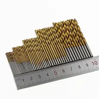50pc Titane Plaqué Twist Drill Set 1-3mm Petit Foret Perceuse Électrique Perceuse Outil DIY Boiseries Foret Ouvert Foret 5