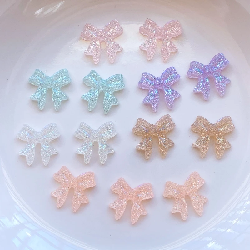 

100 шт. новые милые искусственные стразы из смолы с мини-бантом для самостоятельного изготовления аксессуаров для волос