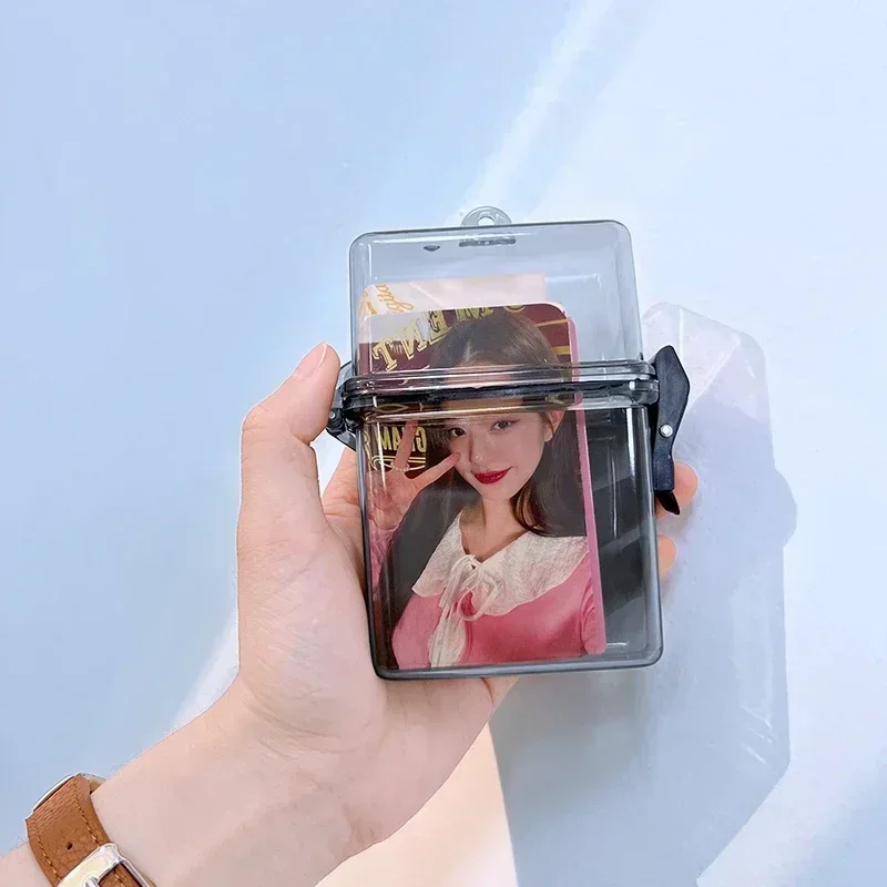 MERCH BOX フォトカード コンプリート VEVOR Graded Card Storage Box 4-Slots Cards Holder Black Picture