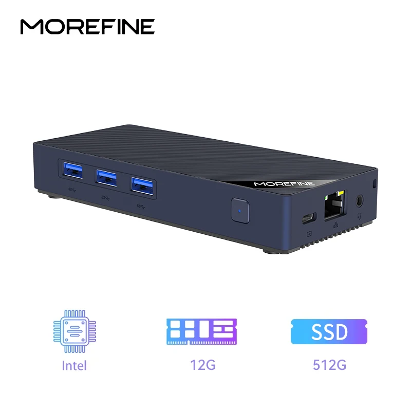 MOREFINE M10 Mini PC AlderLake N150 Portable Computer LPDDR5 12GB