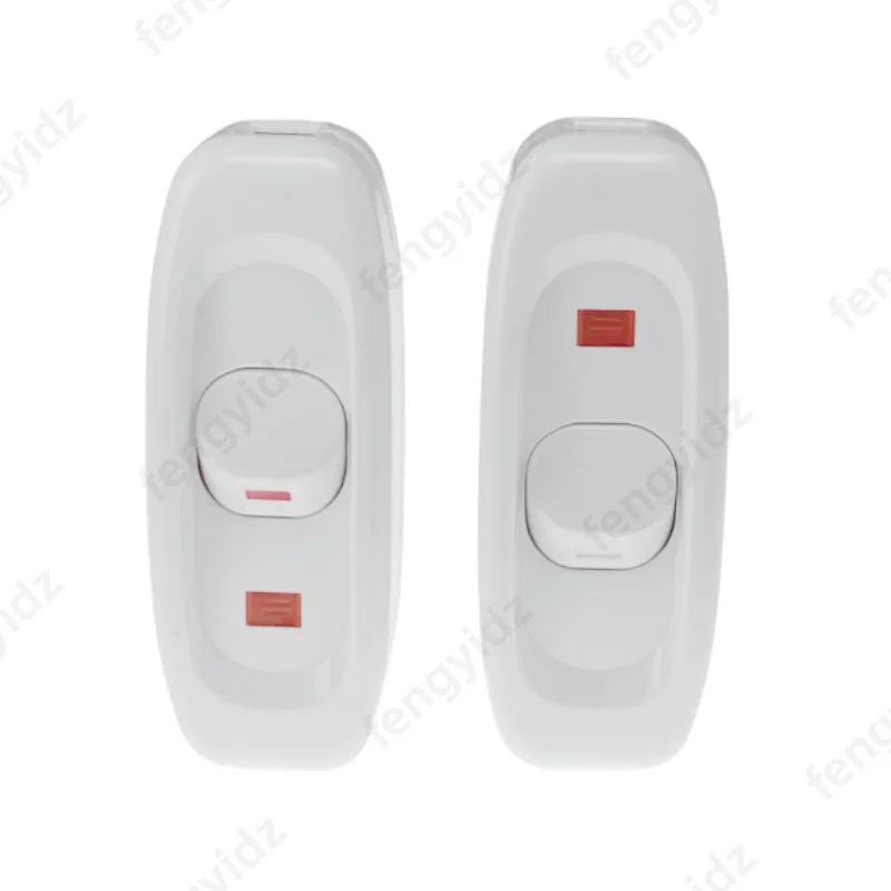 ?   4PCS 가전제품 인라인 코드 스위치 검정/흰색 AC 250V 10A 헤비 듀티 스루 스위치 온오프 램프 전구 벽면 라인 제어 스위치