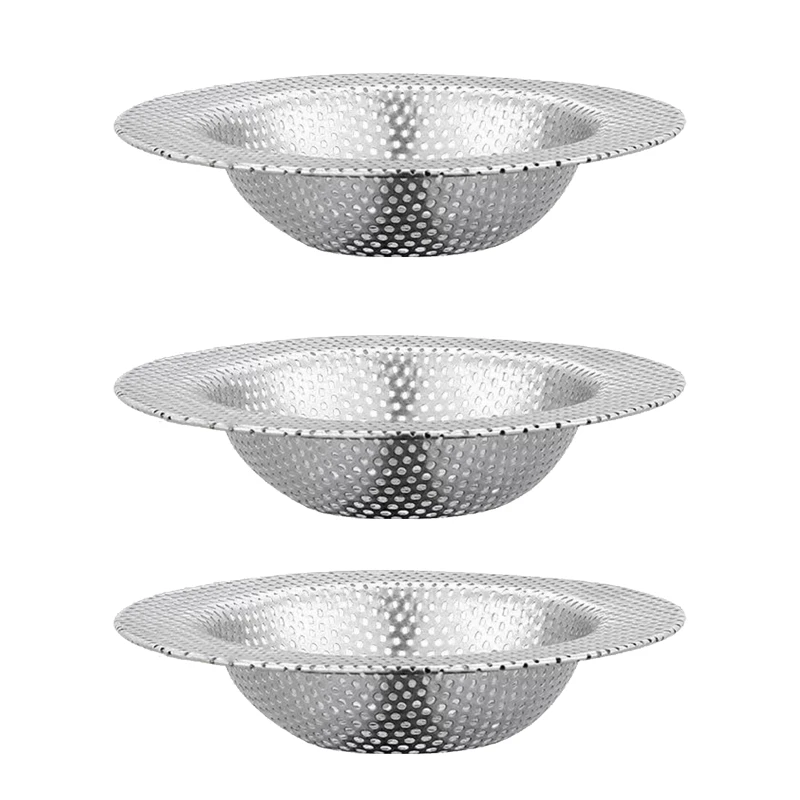 

3 PCS Stainless Steel Sink Strainer Fine Mesh Kitchen Sink Strainer Fits Most Kitchen Sink Bathroom Bathtub Shower Drain