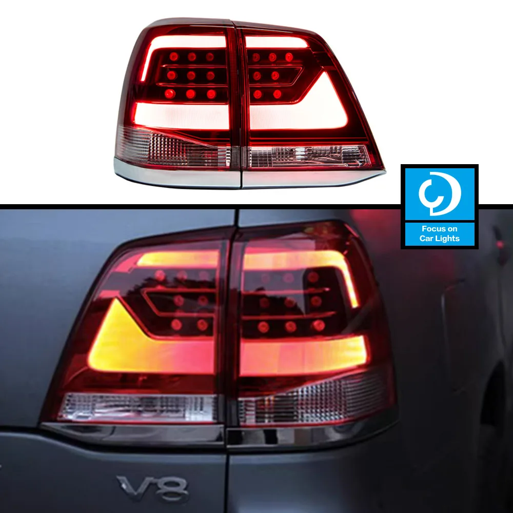 

AKD Car Styling For Toyota Land Cruiser LC200 2007-2015 Tail Lamp LED Bulb Assembly Upgrdae Dynamic Upgrdae DRL Auto Accessory