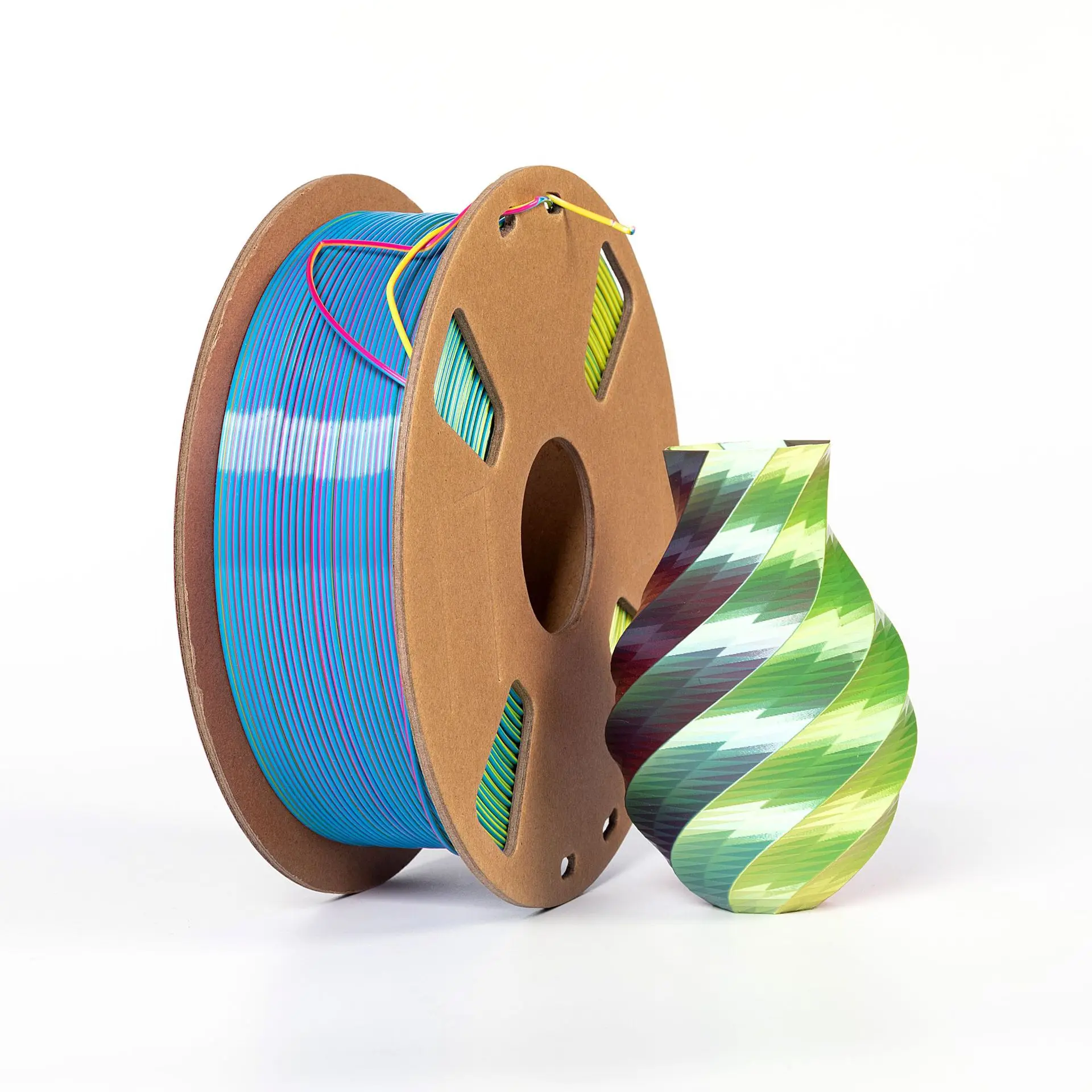 1KG 3D 프린팅 필라멘트 1.75mm PLA 실크 삼색 프린터 필라멘트 (대부분의 FDM DIY 재료용)