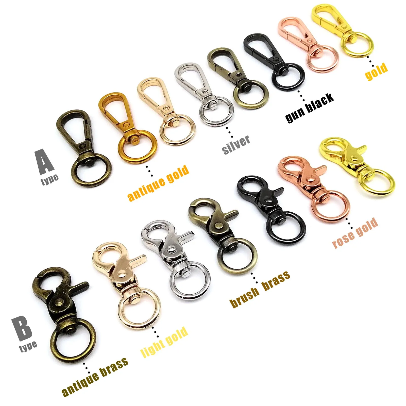 5pcs 회전 랍스터 펜던트 열쇠 고리 가죽 가방 핸드백 지갑 어깨 스트랩 벨트 걸쇠 트리거 버클 개 체인 칼라 스냅