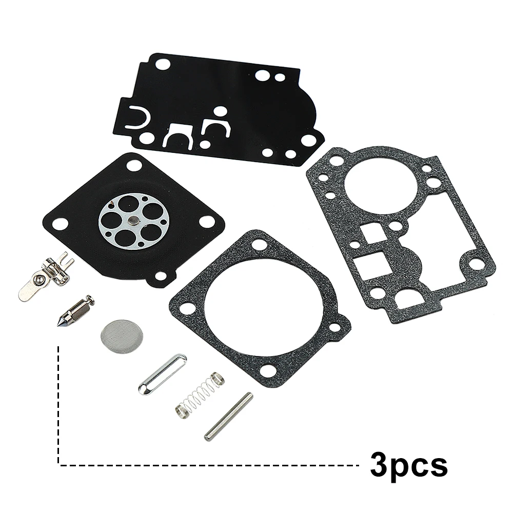 3pcs Carburetor Repair Kit For Poulan BVM210VS SM210VS For Zama C1U-W43 C1U-W45 Blower