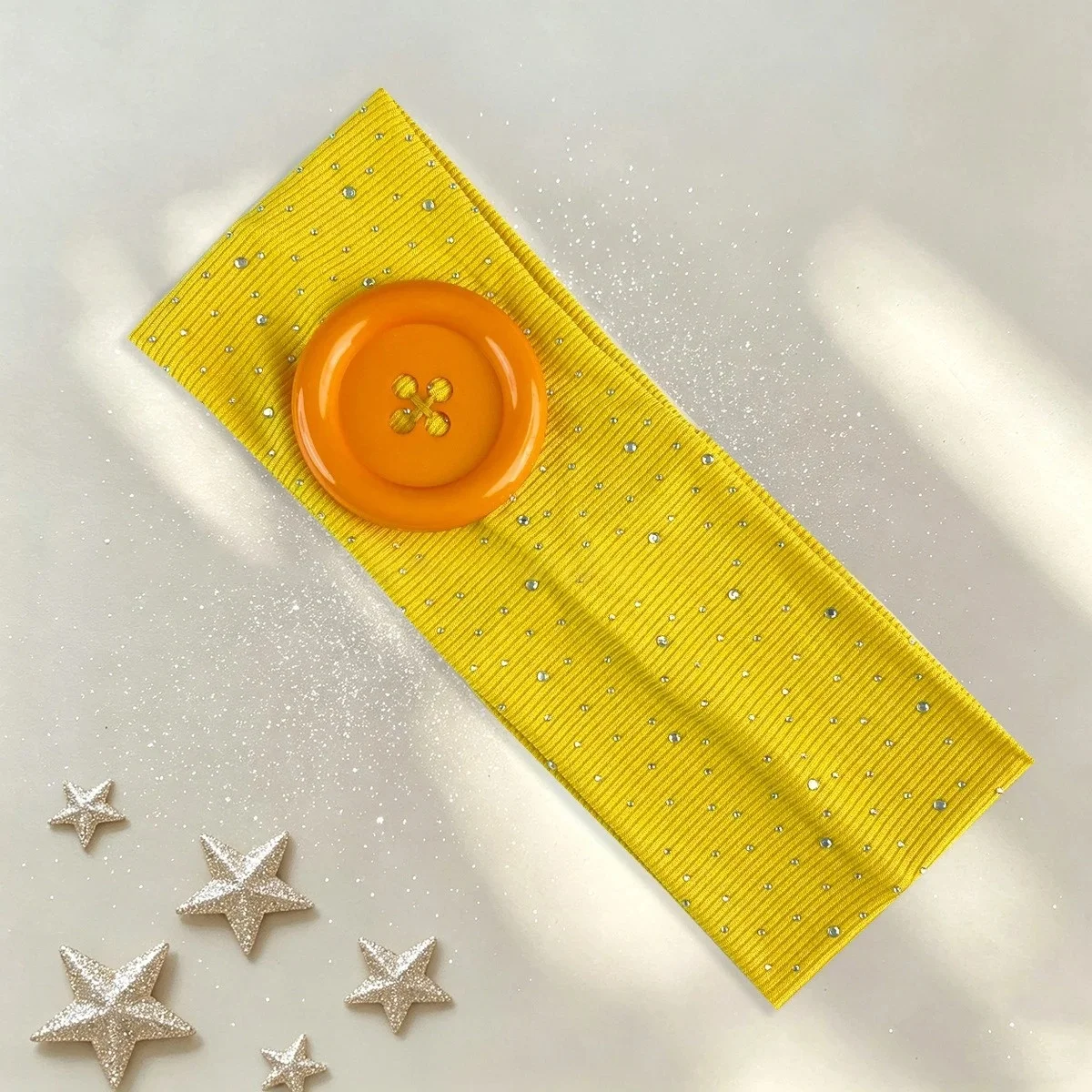 Retro Polka Dot Button Headband – Fashionable Y2K French Hair Accessory