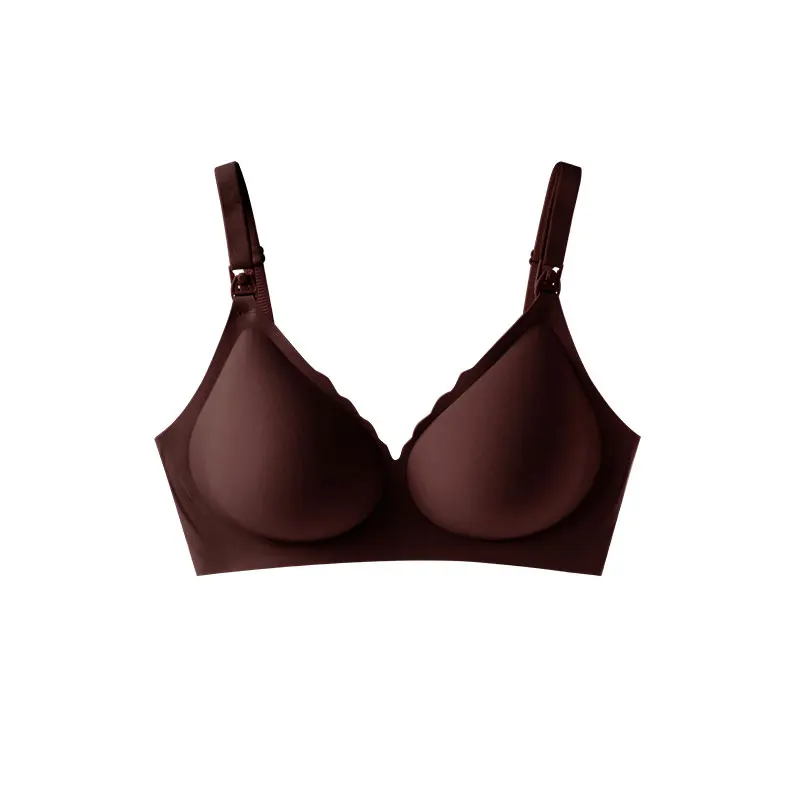 Front Open Nursing Bra Maternity Jelly Gel Laser Cutting Seamless Underwear Ultra Thin Breastfeeding Bra For Pregnant Women