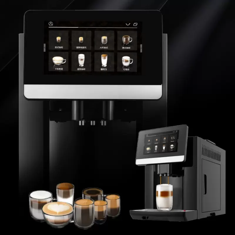 GZZT One-Button Full Automatic Coffee Machine 19Bar ULKA Pump Double Boiler  One-touch Custom Fancy Coffee Maker 110-220V/50-60Hz