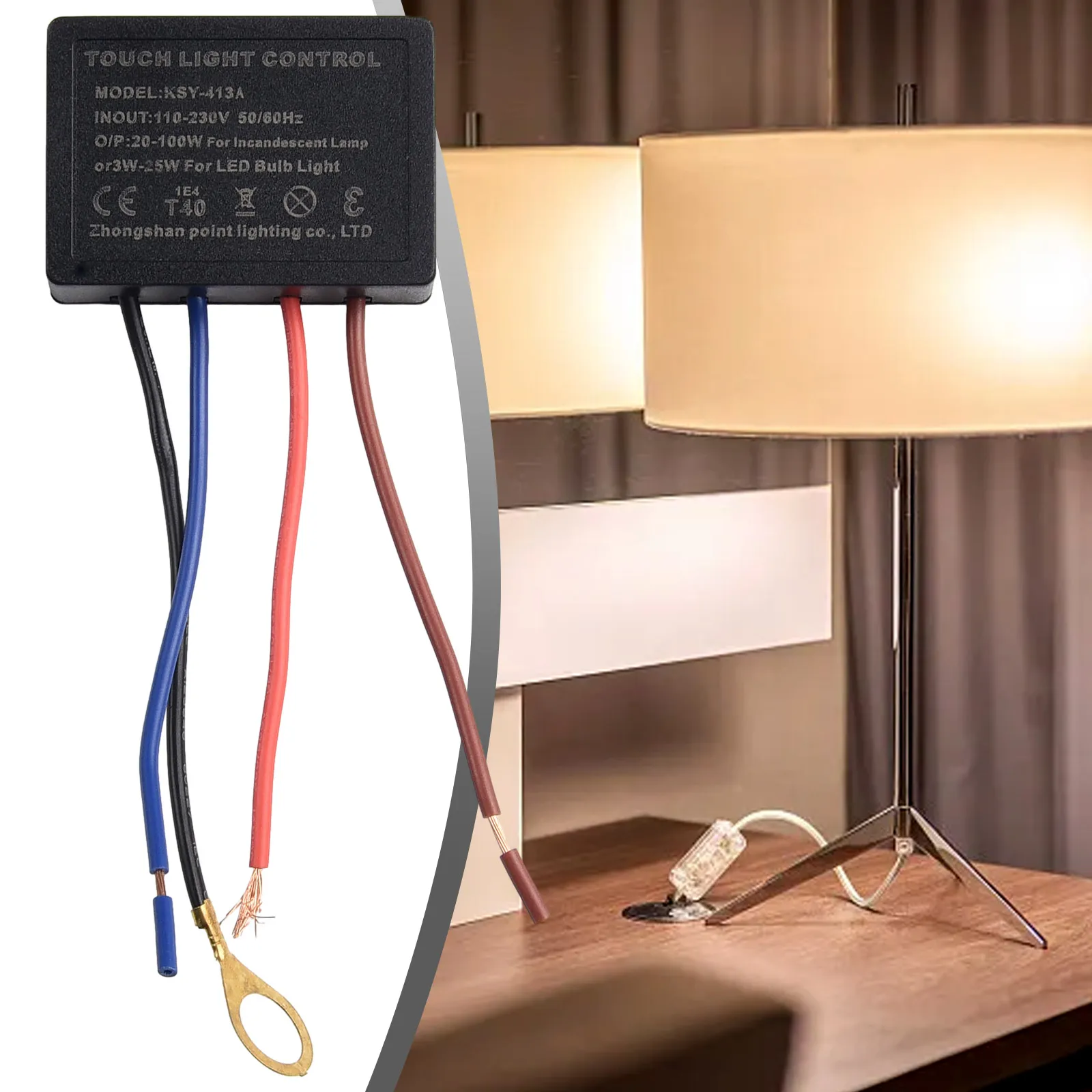 LED Dimmer Switch LED Dimmer Controller Smart Dimmer Switch Lamp Dimmer Power Cords Dimmer Switch 220V Touch Lights Touch Switches Table Lamp Dimmer Control Module Sensor 3 Way Dimming For LED Lights Switch Accessories