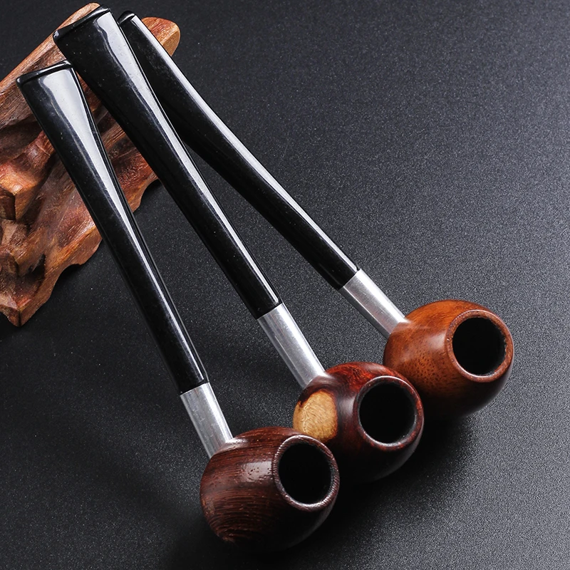 Smoking Pipe Smoking Accessories Tobacco Pipe Tobacco Smoking Accessories Herb Smoking Pipe 1pc Vintage Enchase jade Wooden Smoking Pipe Tobacco Cigarettes Cigar Pipes Durable