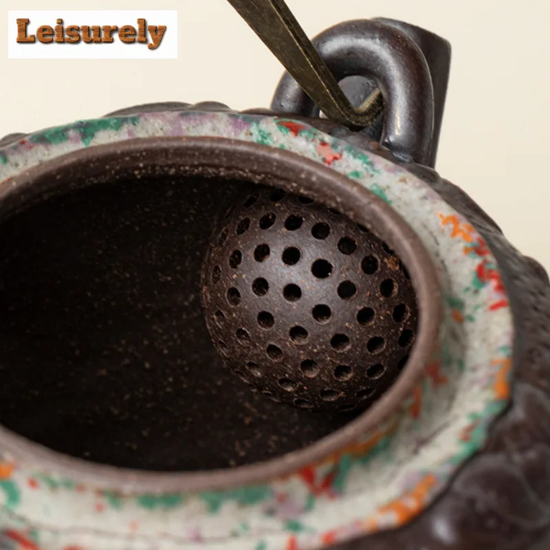 225ml Lifting Handle Teapot Zen Tea Infuser Pot Tea Making Kettle With Ball Hole Flower Tea Tea Services Supplies Ornaments Gift