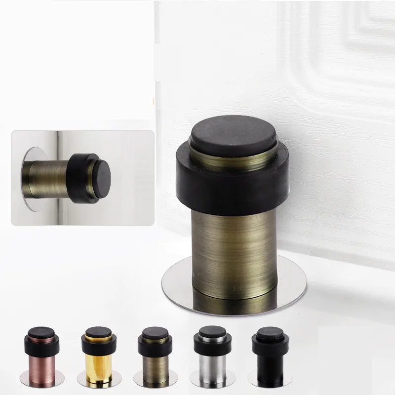 Rubber Door Stopper Stainless Steel Door Protective Pad Wall Protector Stop Anti-collision Holder Stops Hardware door stopper silicone door stopper door stopper bumpers silicone rubber bumpers