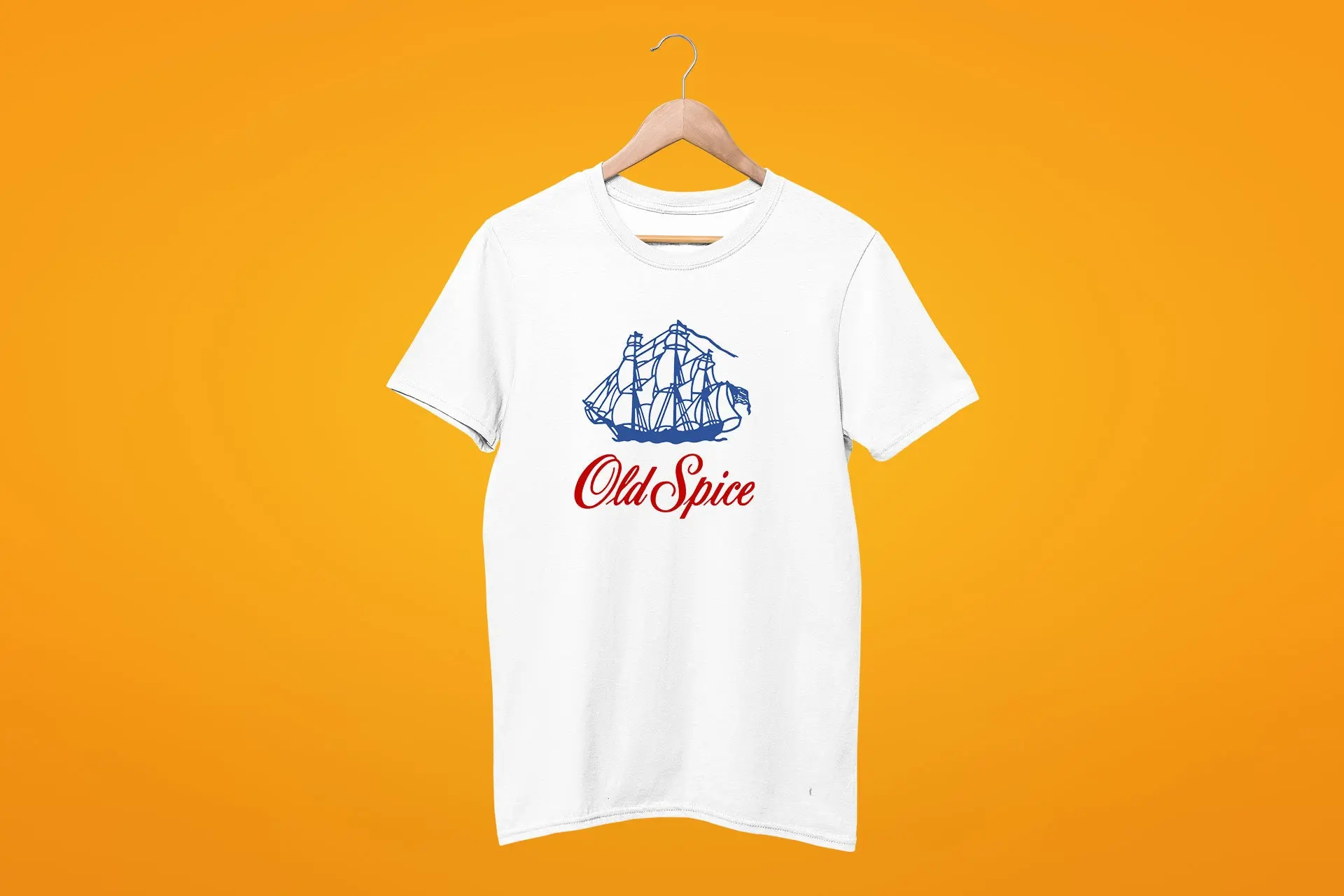Old Spice Retro Cologne Aftershave White Tshirt Felpa