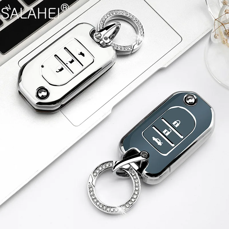 

ТПУ чехлы для автомобильных ключей с дистанционным управлением чехол для Honda Civic HRV CRV XRV CR-V Crider Jade Odyssey Pilot Fit Accord аксессуары для интерьера