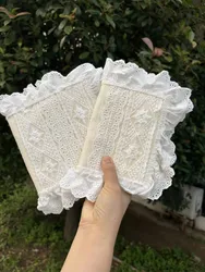 A5 Lace Design High Aesthetic Book Cover - Fabric Protective Jacket (A6)