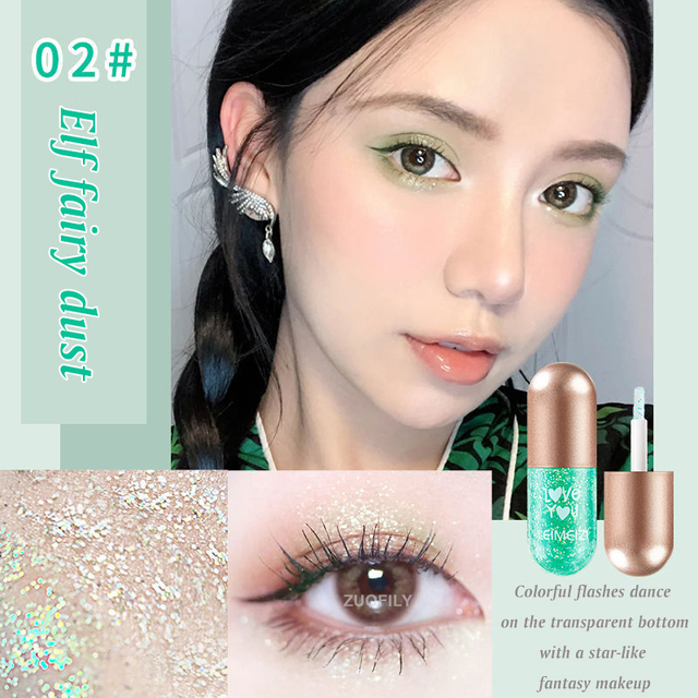 PCS Liquid Eyeshadow Pearlescent Waterproof Liquid Eyeshadow Quick-drying Glitter Shimmer Eye Makeup Beauty Neon Eyeshadow