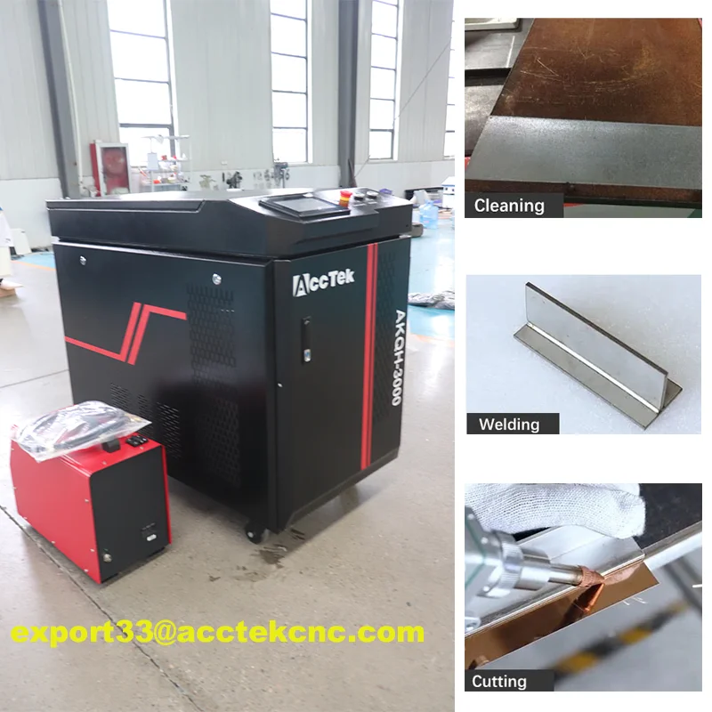 Factory Direct Sale 1000W Industrial Fiber Laser Welding Cleaning 3 in 1 machine for Stainless Steel Metal Laser Welder Cleaner 2