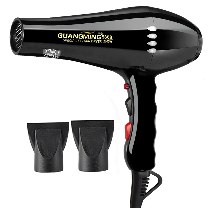 Real 2200W Professional Powerful Hair Dryer Fast Heating Hot And Cold Adjustment Ionic Air Blow Dryer For Hair Salon Use