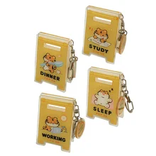

4Pcs Cartoon Picture Holders with Clips Tiger Design Photo Clips Message Clips Desk Adornment