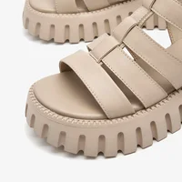 BeauToday Platform Sandals Women Open Toe Slingback Ankle Buckle Strap Genuine Leather Casual Outdoor Summer Female Shoes 38201 - Image 5