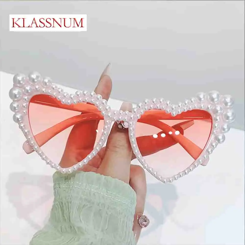 Heart Shaped Bril - Rood/Wit | Randloos - Fashion Favorite