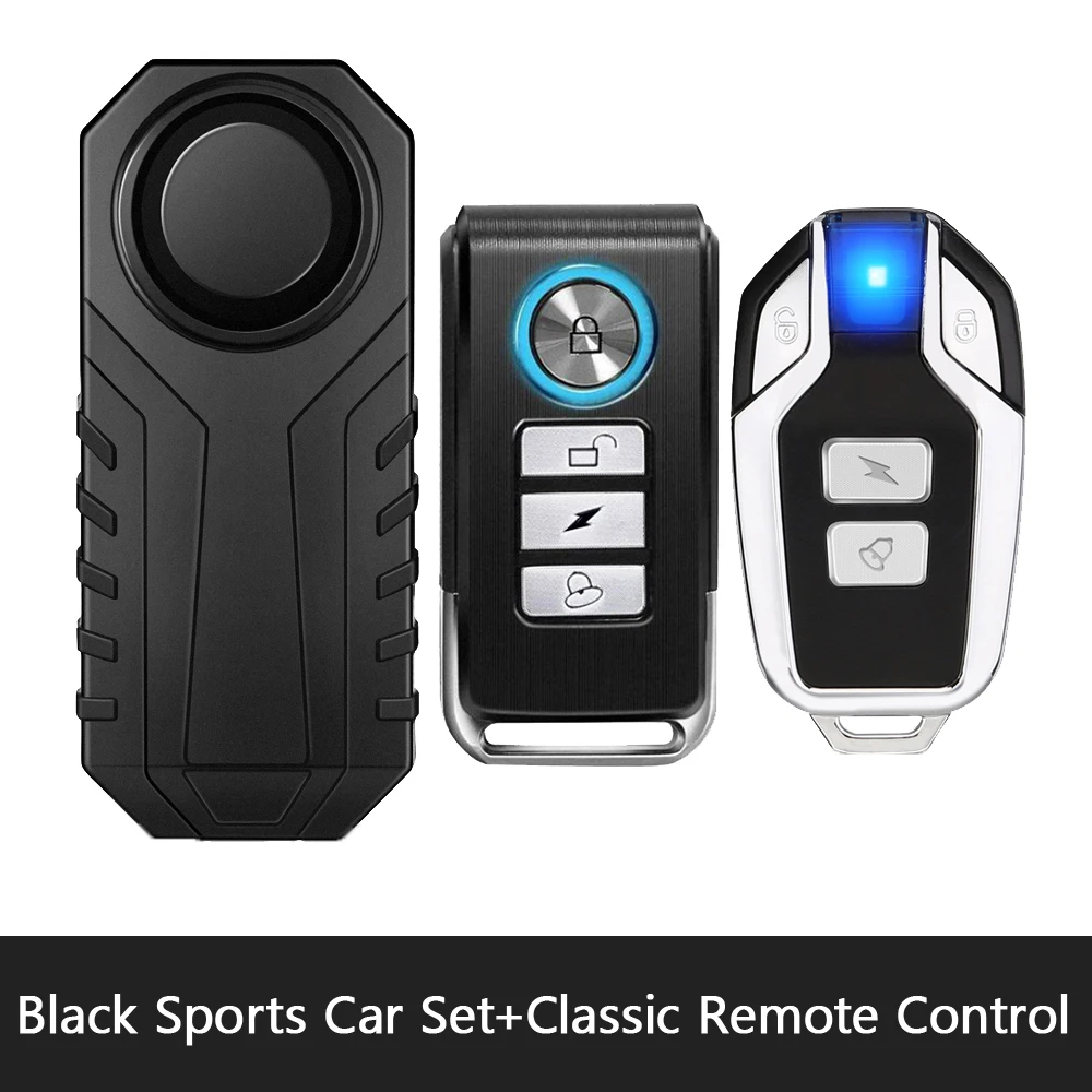 Motorcycle and Bicycle Anti-Theft Wireless Alarm System with Remote Control and Waterproof Design, 113dB Security Alert