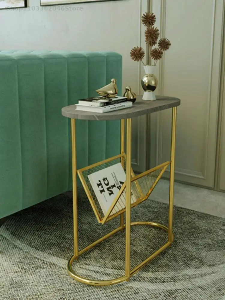Light Luxury Extremely Narrow Side Table Living Room 20cm Sofa Gap Small Coffee Table Storage Side Cabinet Internet