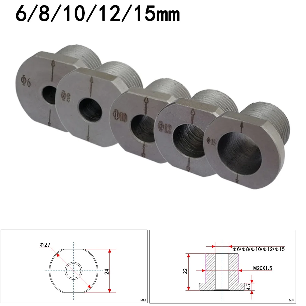 18mm wrench Doweling Jig Drill Bushing Metal Drill Sleeve 6-15mm 3-in-1 Hole Punch Drill Sleeve Drilling Bit Accessories car dent removal tool