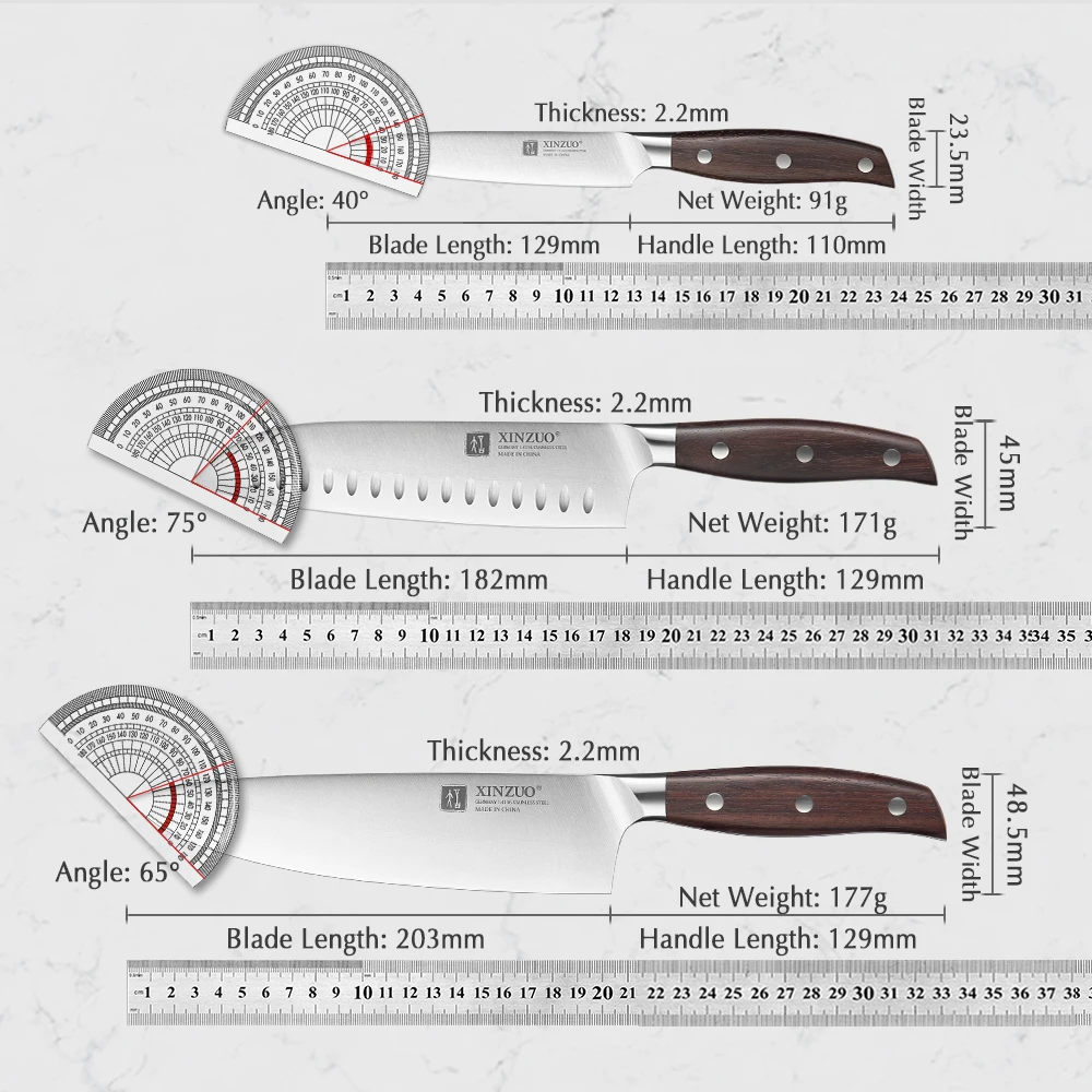 Kitchen Knives 7PCS Kitchen Knife Set Forged German 1.4116 Stainless Steel Sharp Chef Santoku Paring Cleaver Kitchen Scissors Tool Set,kitchen knives