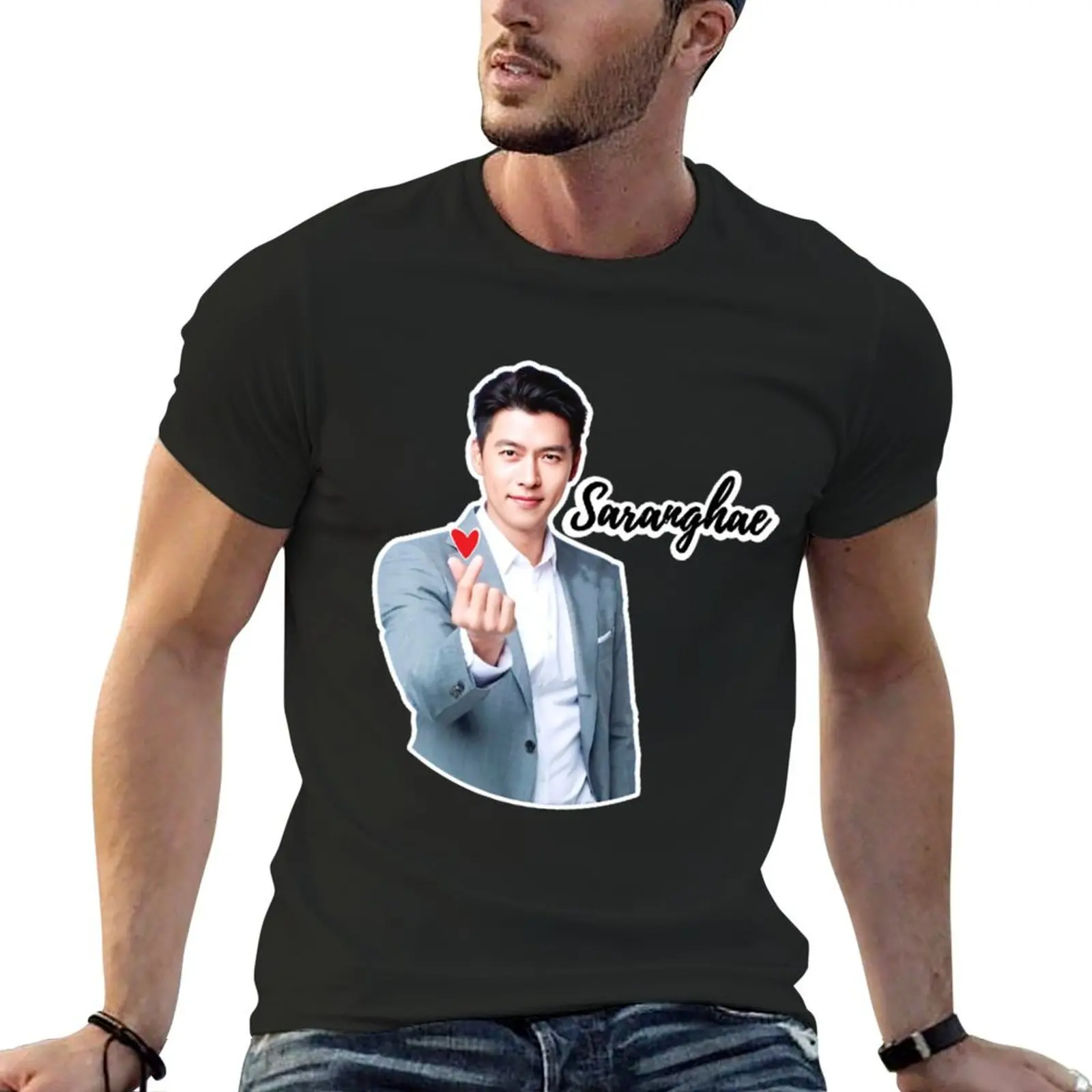 

Hyun Bin Saranghae T-Shirt new edition aesthetic clothes hippie clothes anime tshirt mens shirts graphic tee