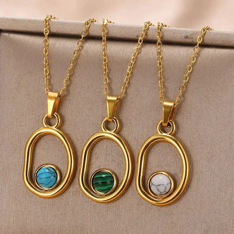 Stainless Steel Geometric Necklaces for Women