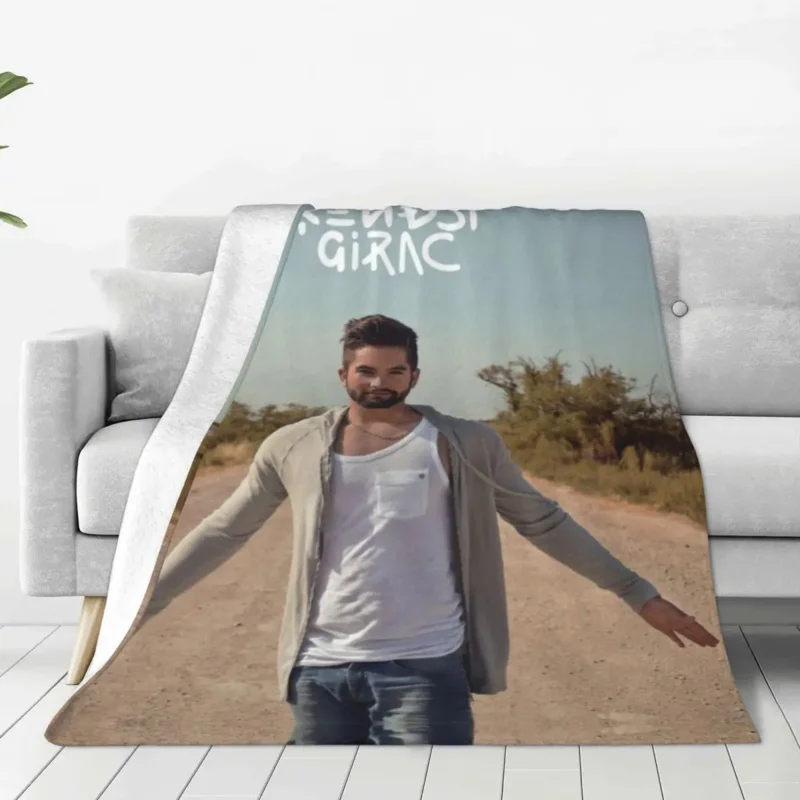 

Soft Warm Blanket Travel Kendji Girac Throw Blanket Music Singer Album Flannel Bedspread Bedroom Pattern Sofa Bed Cover