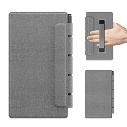 Lightweight Ultra - Thin Magnetic Case with Pen Protective Clasp and Hand Strap - Pap Pro Move 2025 (Gray)