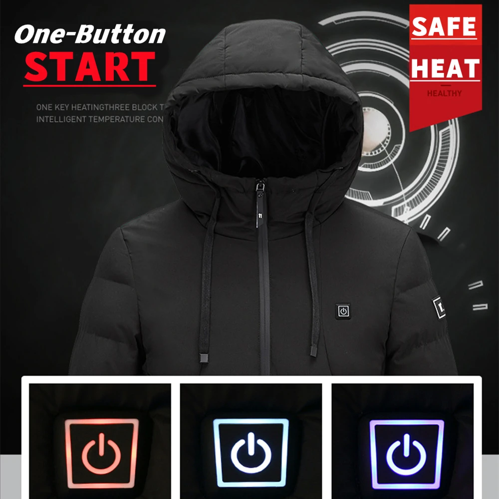 Chaqueta calefactable de 11 áreas para hombre y mujer, chaleco Parka para hombre y mujer, chalecos deportivos para exteriores con calefacción eléctrica USB cálidos para ciclismo de otoño e invierno_voghion.com